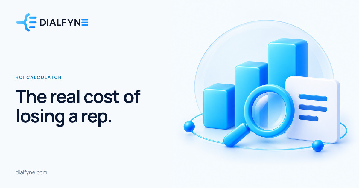 The real cost of losing a rep. — Dialfyne ROI Calculator