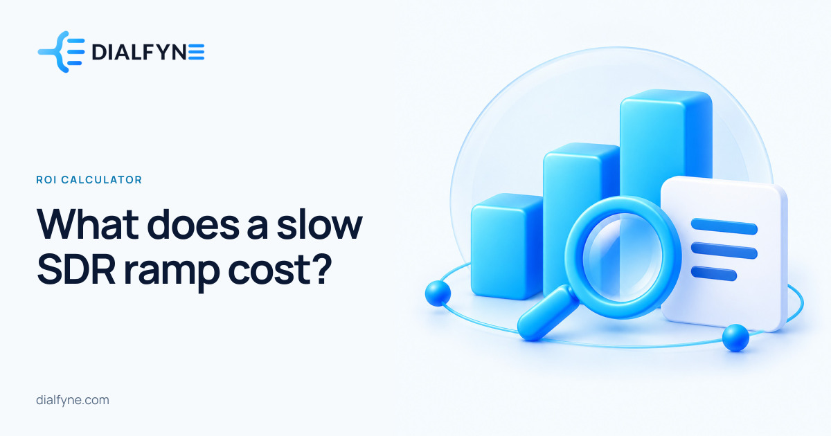What does a slow SDR ramp cost? — Dialfyne ROI Calculator